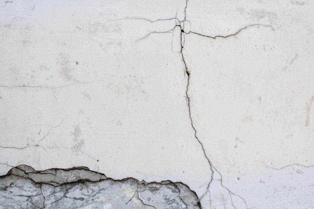 wall, cracks